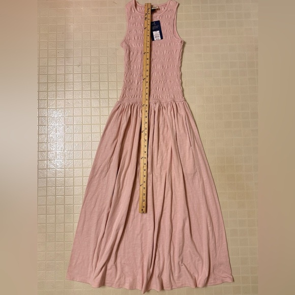 Universal Thread Smocked Knit Maxi A-Line Dress Pink Size XS - Picture 3 of 6
